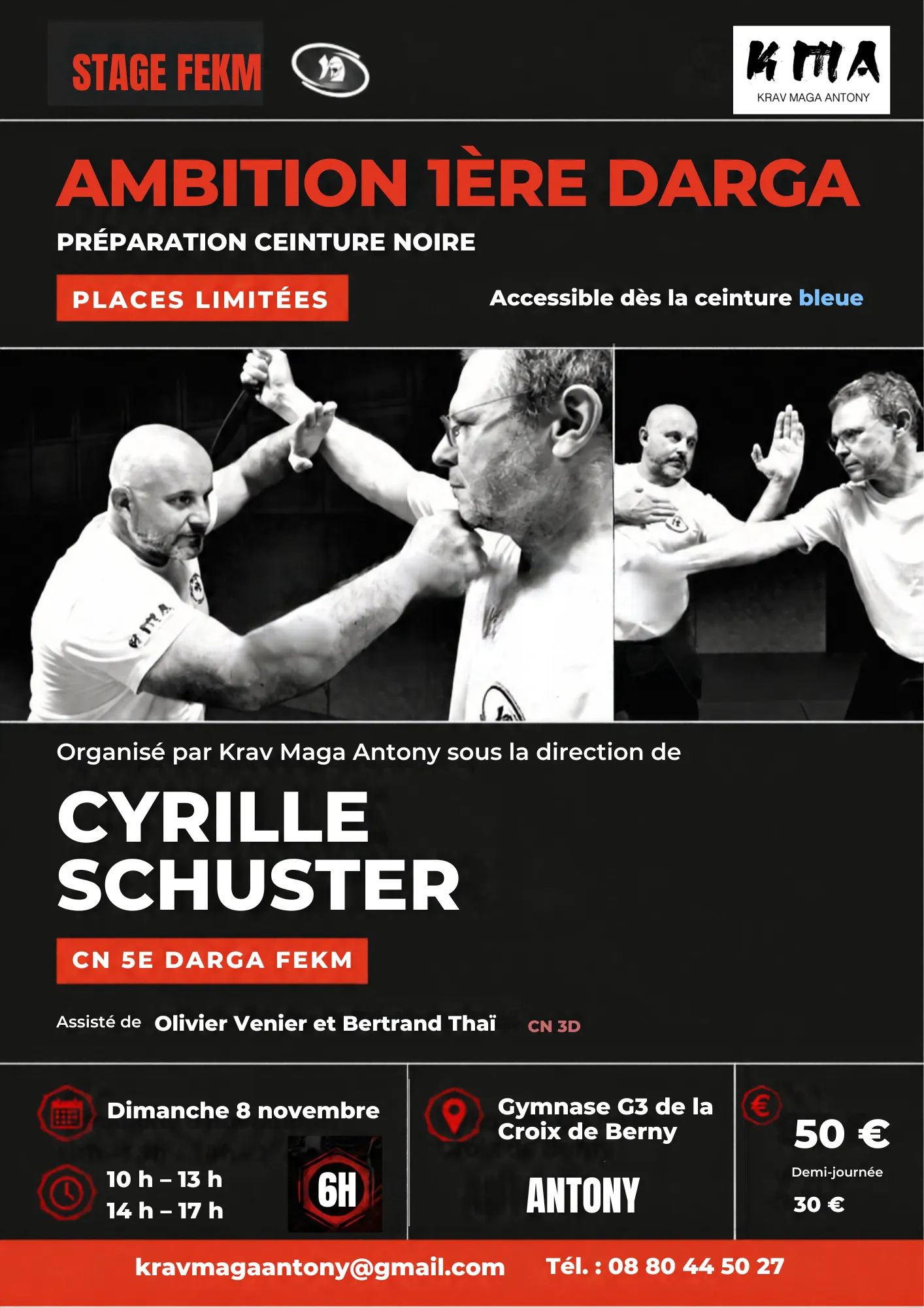 Affiche du stage FEKM Ambition 1ère Darga